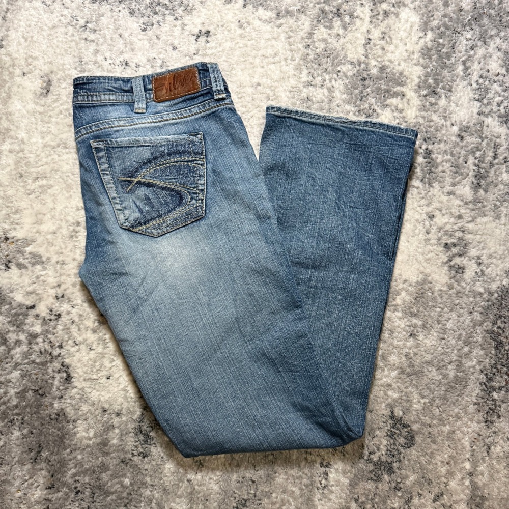 Silver Jeans Co Lola 17 Bootcut Jeans Medium Wash Blue Denim W30 L33 L1517SJB228